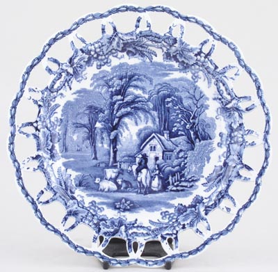 Plate pierced rim c1920s